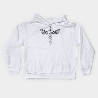 Dungeon Armory Winged Dice Sword Tabletop RPG Kids Hoodie